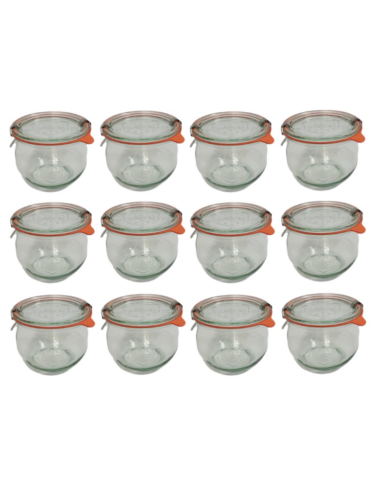 Słoiki i butelki - Słoiki WECK 12szt/ szkl. wieko,gumka, bl słoik 370ml TULIP - produkt MODO24.PL 3