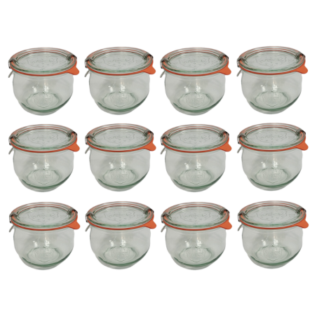 Słoiki WECK 12szt/ szkl. wieko,gumka, bl słoik 370ml TULIP