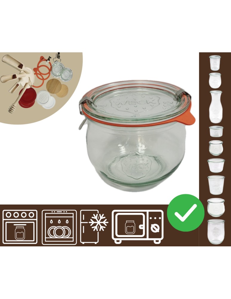Słoiki i Dodatki - Słoiki WECK / szkl. wieko,gumka, bl słoik 370ml TULIP - product MODO24.PL 1