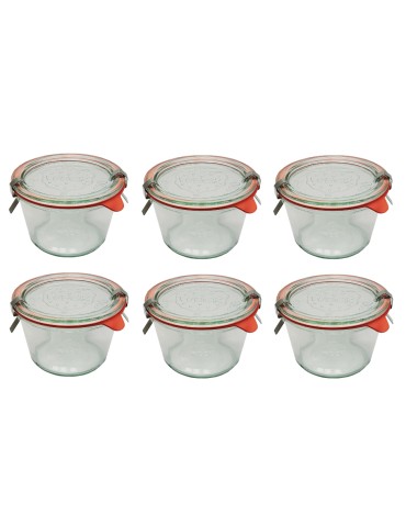 Słoiki i butelki - Słoiki WECK 6szt/ szkl. wieko,gumka, bl słoik 370ml MOLD - produkt 3