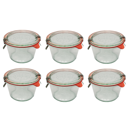 Słoiki WECK 6szt/ szkl. wieko,gumka, bl słoik 370ml MOLD