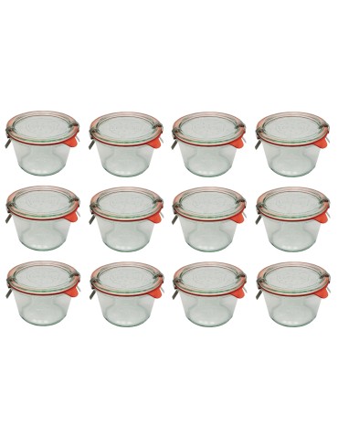 Słoiki i butelki - Słoiki WECK 12szt/ szkl. wieko,gumka, bl słoik 370ml MOLD - produkt 3