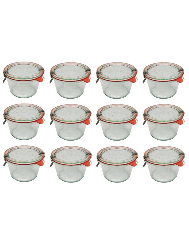 Słoiki i butelki - Słoiki WECK 12szt/ szkl. wieko,gumka, bl słoik 370ml MOLD - produkt MODO24.PL 3