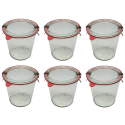 Słoiki WECK 6szt/ szkl. wieko,gumka, bl słoik 580ml MOLD