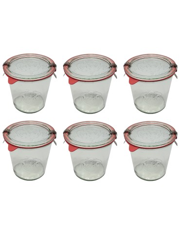 Słoiki i butelki - Słoiki WECK 6szt/ szkl. wieko,gumka, bl słoik 580ml MOLD - produkt 3