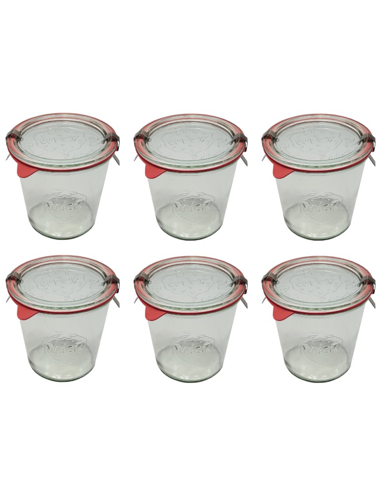 Słoiki i butelki - Słoiki WECK 6szt/ szkl. wieko,gumka, bl słoik 580ml MOLD - produkt MODO24.PL 3