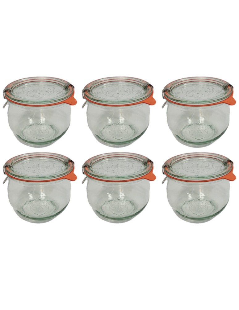 Słoiki i Dodatki - Słoiki WECK 6szt/ szkl. wieko,gumka, bl słoik 580ml TULIP - product MODO24.PL 3