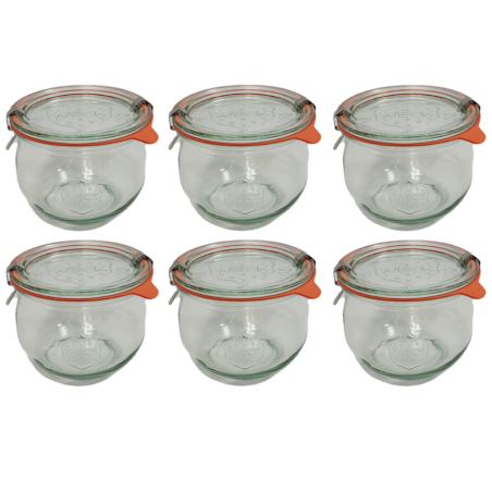 Słoiki WECK 6szt/ szkl. wieko,gumka, bl słoik 580ml TULIP