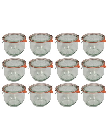 Słoiki i butelki - Słoiki WECK 12szt/ szkl. wieko,gumka, bl słoik 580ml TULIP - produkt 3