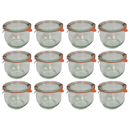 Słoiki WECK 12szt/ szkl. wieko,gumka, bl słoik 580ml TULIP