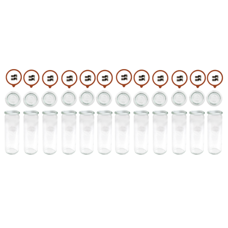 Słoiki WECK 12szt/ szkl. wieko,gumka, bl słoik 600ml CYLINDER