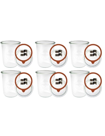 Słoiki i butelki - Słoiki WECK 6szt/ szkl. wieko,gumka, bl słoik 850ml MOLD - produkt 3