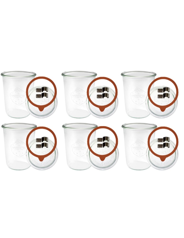 Słoiki i butelki - Słoiki WECK 6szt/ szkl. wieko,gumka, bl słoik 850ml MOLD - produkt MODO24.PL 3