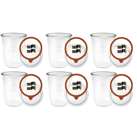 Słoiki WECK 6szt/ szkl. wieko,gumka, bl słoik 850ml MOLD