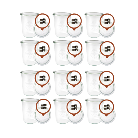 Słoiki WECK 12szt/ szkl. wieko,gumka, bl słoik 850ml MOLD