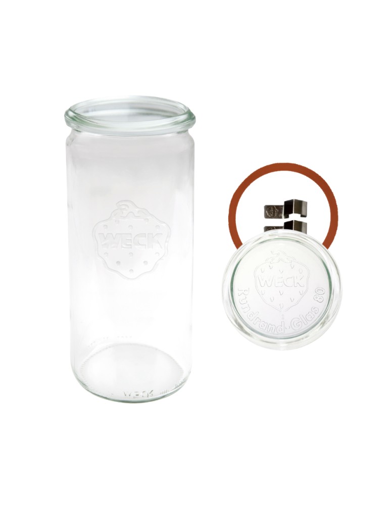Słoiki i butelki - Słoiki WECK / szkl. wieko,gumka, bl słoik 1040ml 1l CYLINDER - produkt MODO24.PL 3