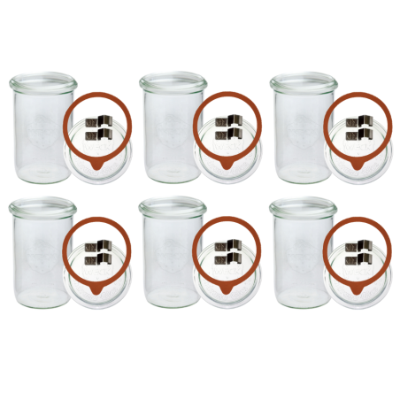 Słoiki WECK 6szt/ szkl. wieko,gumka, bl słoik 1050ml 1l MOLD