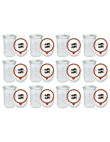 Słoiki i butelki - Słoiki WECK 12szt/ szkl. wieko,gumka, bl słoik 1050ml 1l MOLD - produkt 3