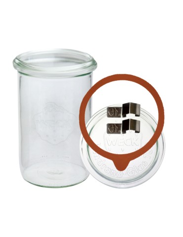 Słoiki i butelki - Słoiki WECK / szkl. wieko,gumka, bl słoik 1050ml 1l MOLD - produkt 3