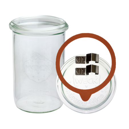 Słoiki WECK / szkl. wieko,gumka, bl słoik 1050ml 1l MOLD
