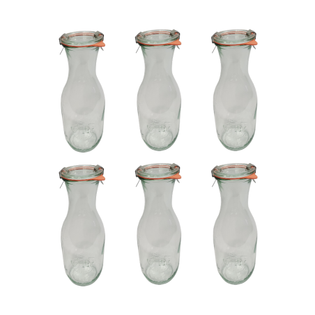 Słoiki WECK 6szt/ szkl. wieko,gumka, bl KARAFKA 1l 1062ml BUTELKA