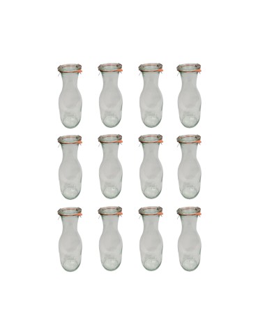 Słoiki i butelki - Słoiki WECK 12szt/ szkl. wieko,gumka, bl KARAFKA 1l 1062ml BUTELKA - produkt 3