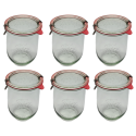 Słoiki WECK 6szt/ szkl. wieko,gumka, bl słoik 1l 1062ml TULIP
