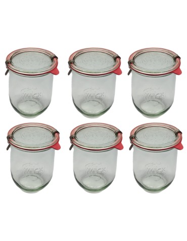 Słoiki i butelki - Słoiki WECK 6szt/ szkl. wieko,gumka, bl słoik 1l 1062ml TULIP - produkt 3