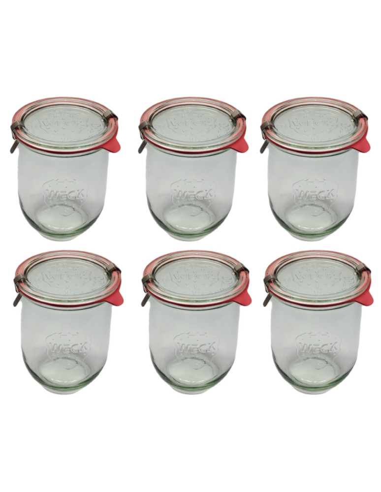 Słoiki i butelki - Słoiki WECK 6szt/ szkl. wieko,gumka, bl słoik 1l 1062ml TULIP - produkt MODO24.PL 3