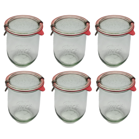 Słoiki WECK 6szt/ szkl. wieko,gumka, bl słoik 1l 1062ml TULIP