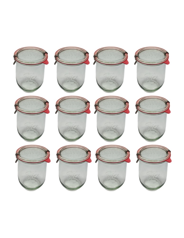 Słoiki i butelki - Słoiki WECK 12szt/ szkl. wieko,gumka, bl słoik 1l 1062ml TULIP - produkt MODO24.PL 3
