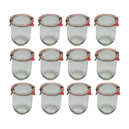Słoiki WECK 12szt/ szkl. wieko,gumka, bl słoik 1l 1062ml TULIP