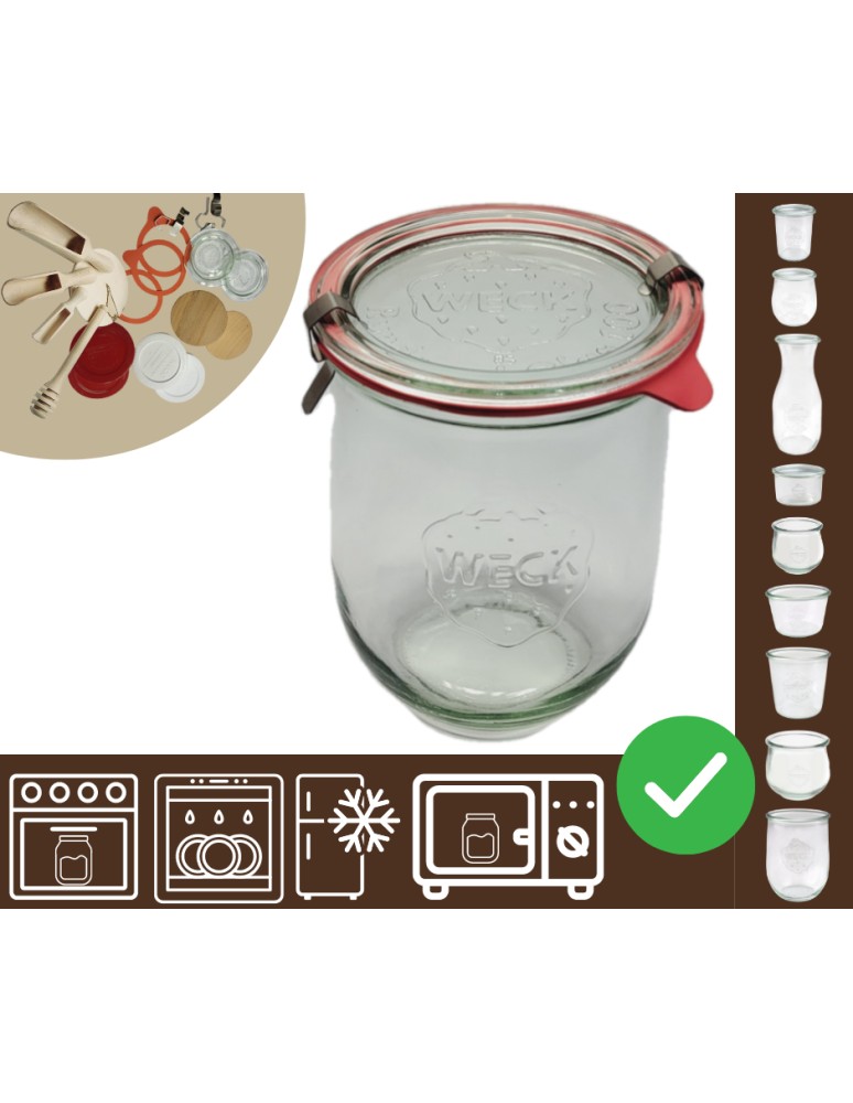 Słoiki i butelki - Słoiki WECK / szkl. wieko,gumka, bl słoik 1l 1062ml TULIP - produkt MODO24.PL 1