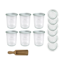 Słoiki WECK x6 / szklane wieko, miarka słoik 160ml MOLD