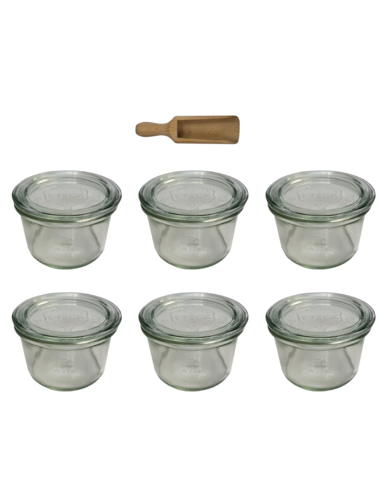 Słoiki i Dodatki - Słoiki WECK 6szt / szklane wieko, miarka słoik 200ml MOLD - product MODO24.PL 3