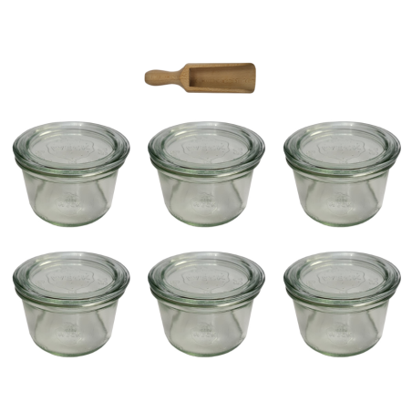 Słoiki WECK 6szt / szklane wieko, miarka słoik 200ml MOLD