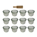 Słoiki WECK 12szt / szklane wieko, miarka słoik 200ml MOLD