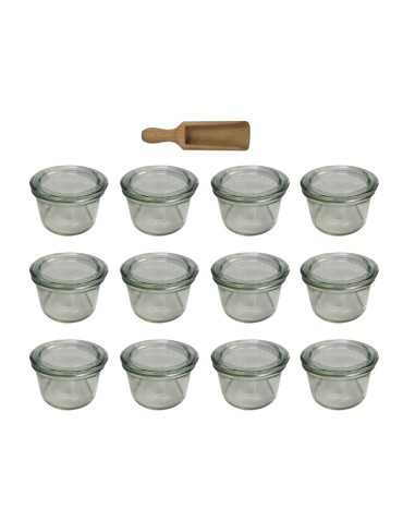 Słoiki i Dodatki - Słoiki WECK 12szt / szklane wieko, miarka słoik 200ml MOLD - product 3