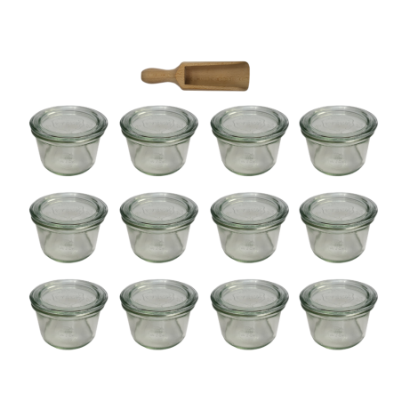 Słoiki WECK 12szt / szklane wieko, miarka słoik 200ml MOLD