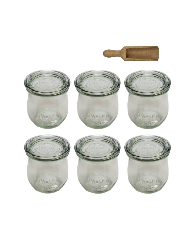 Słoiki i Dodatki - Słoiki WECK 6szt/ szklane wieko, miarka słoik 220ml TULIP - product MODO24.PL 3