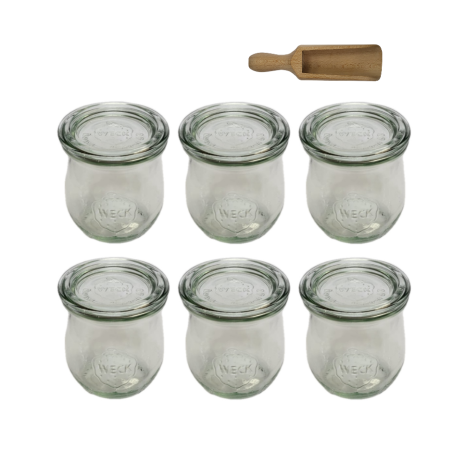 Słoiki WECK 6szt/ szklane wieko, miarka słoik 220ml TULIP