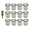 Słoiki WECK 12szt/ szklane wieko, miarka słoik 220ml TULIP