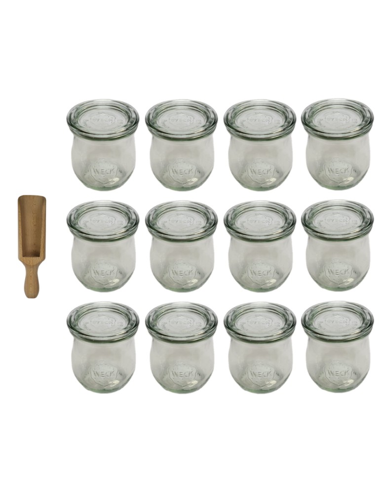 Słoiki i butelki - Słoiki WECK 12szt/ szklane wieko, miarka słoik 220ml TULIP - produkt MODO24.PL 3