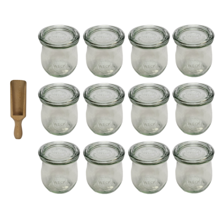 Słoiki WECK 12szt/ szklane wieko, miarka słoik 220ml TULIP