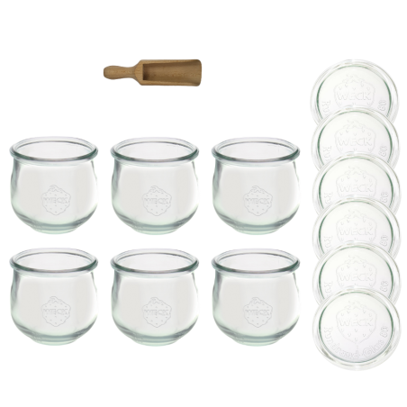 Słoiki WECK 6szt/ szklane wieko, miarka słoik 370ml TULIP