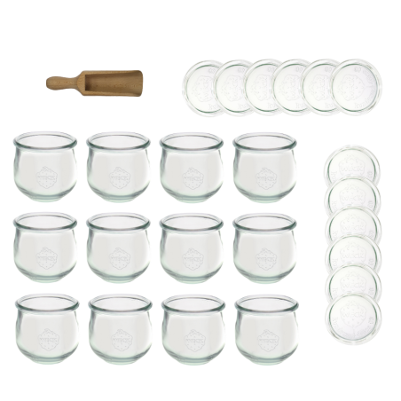 Słoiki WECK 12szt/ szklane wieko, miarka słoik 370ml TULIP