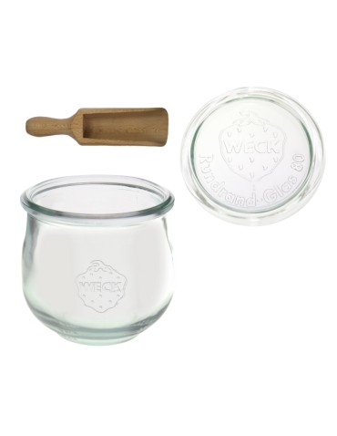 Słoiki i butelki - Słoiki WECK / szklane wieko, miarka słoik 370ml TULIP - produkt 3