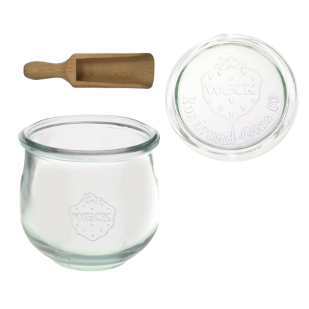 Słoiki WECK / szklane wieko, miarka słoik 370ml TULIP
