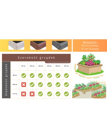 Dom i ogród - Skrzynia na warzywa ZP06 /27x120x100 cm/ Brązowa - product 8
