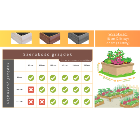 Skrzynia na warzywa ZP06 /18x163x80 cm/ Szara